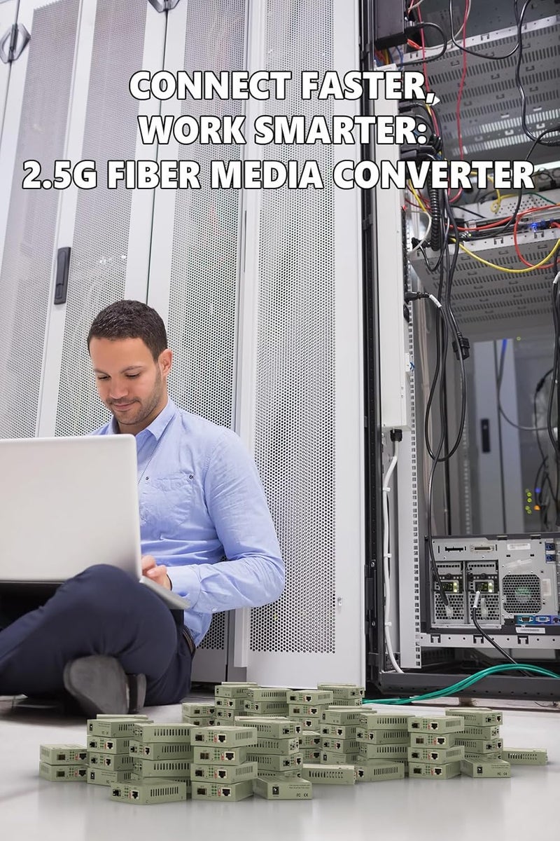 ADNET 2.5G Ethernet to Fiber Media Converter | Dual Fiber SFP Slot Configurable for 1G & 2.5G | Multi-Mode & Single-Mode Optic Fiber Compatible, 2.5GBe 1Gbe 100Mbps Autosensing RJ-45 - Image 5